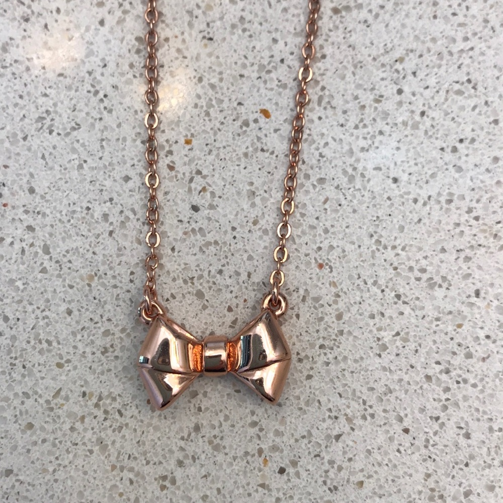 Kate Spade Rose Gold Bow Necklace